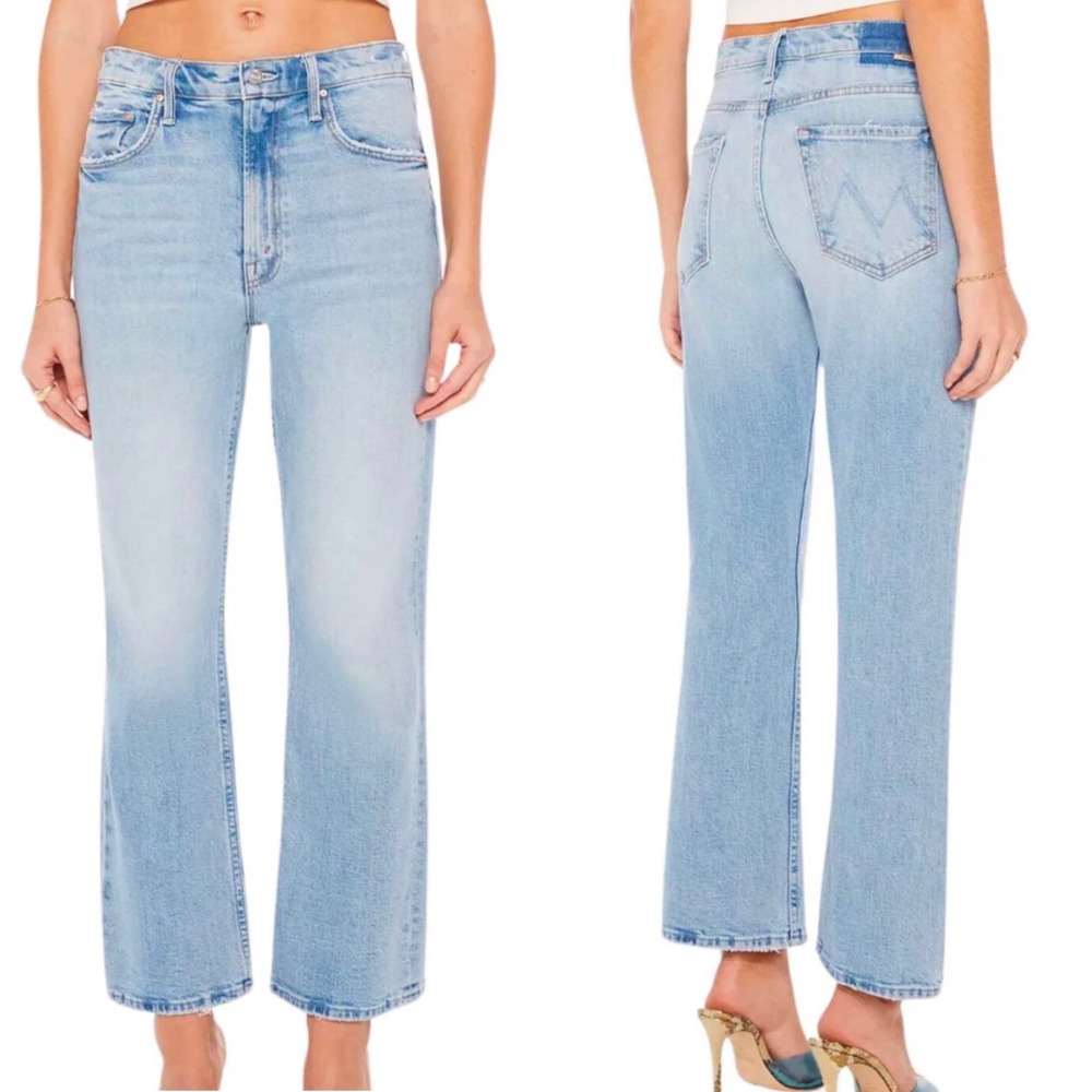 Mother Superior The Scooter Ankle Don't Be Square Crop Flare Jeans Size 24